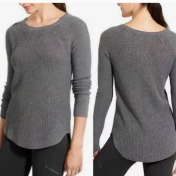 Athleta Kennewick Crewneck Sweater Grey Small - Picture 1 of 11